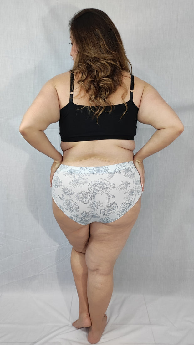 Panty Adelle Floral Blanco